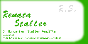 renata staller business card